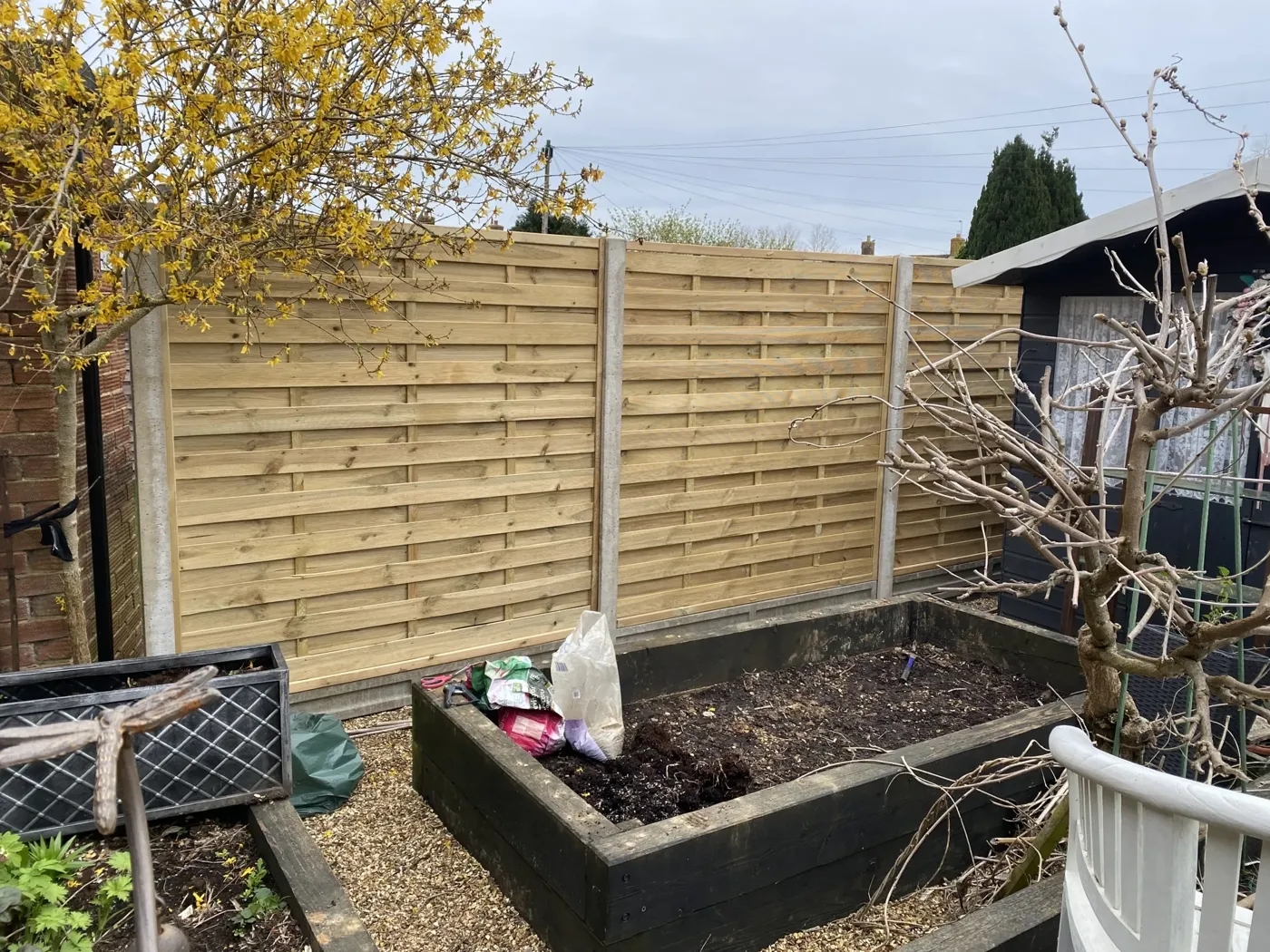 Completed garden fencing project in Guildford